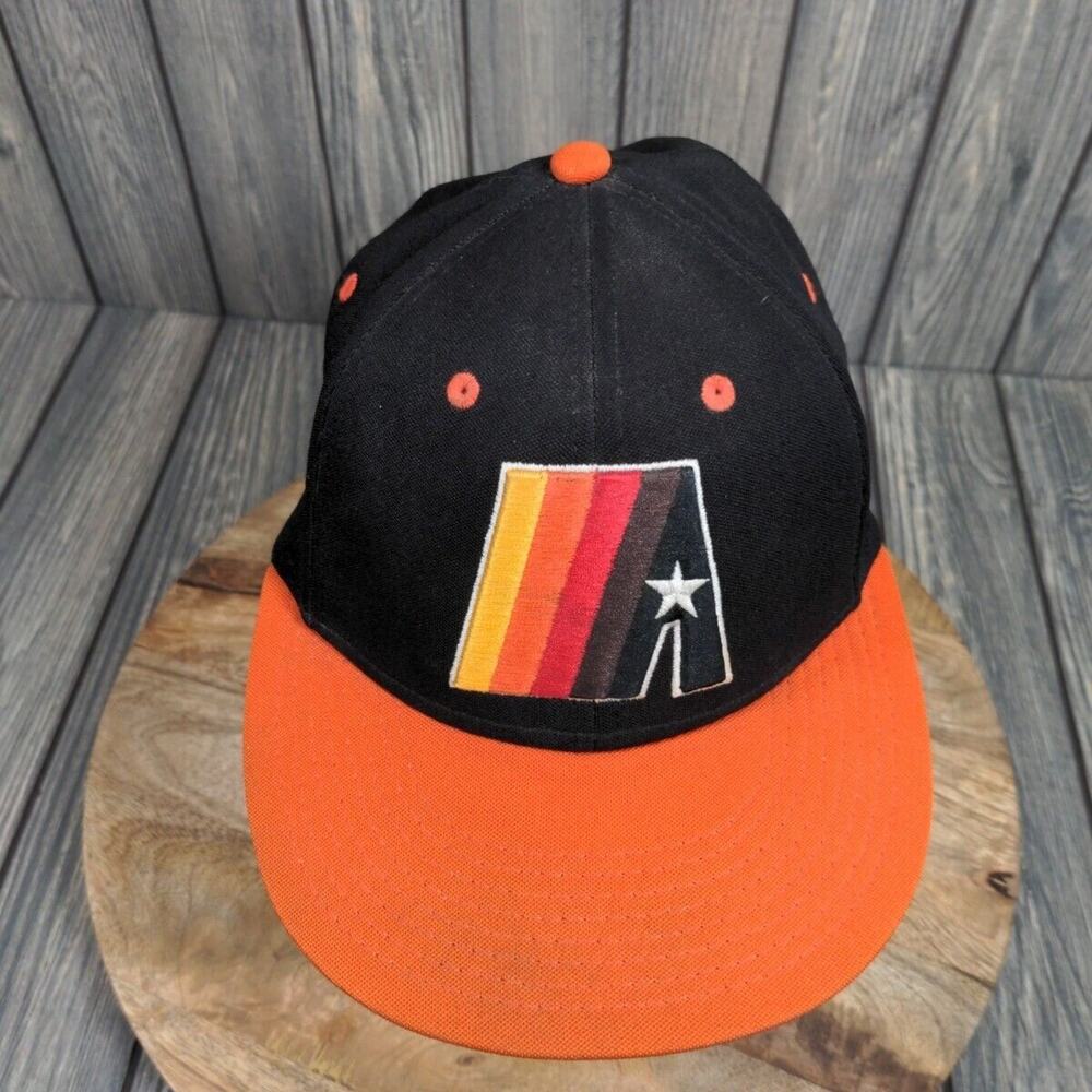 Houston Astros The Game Pro Vtg Baseball MLB Hat Cap‎ Small A Logo Heavyweight